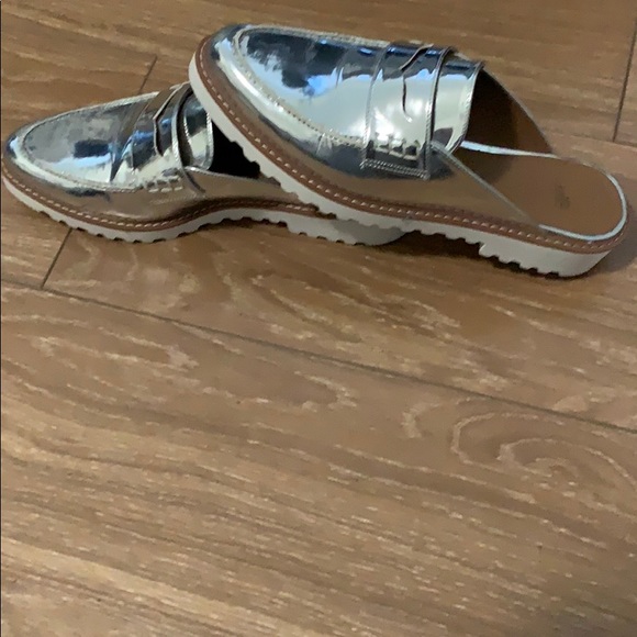 Metallic Silver Loafers - Picture 4 of 4